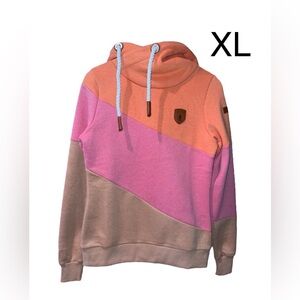 XL PINK BROWN ORANGE WANAKOME SWEATER